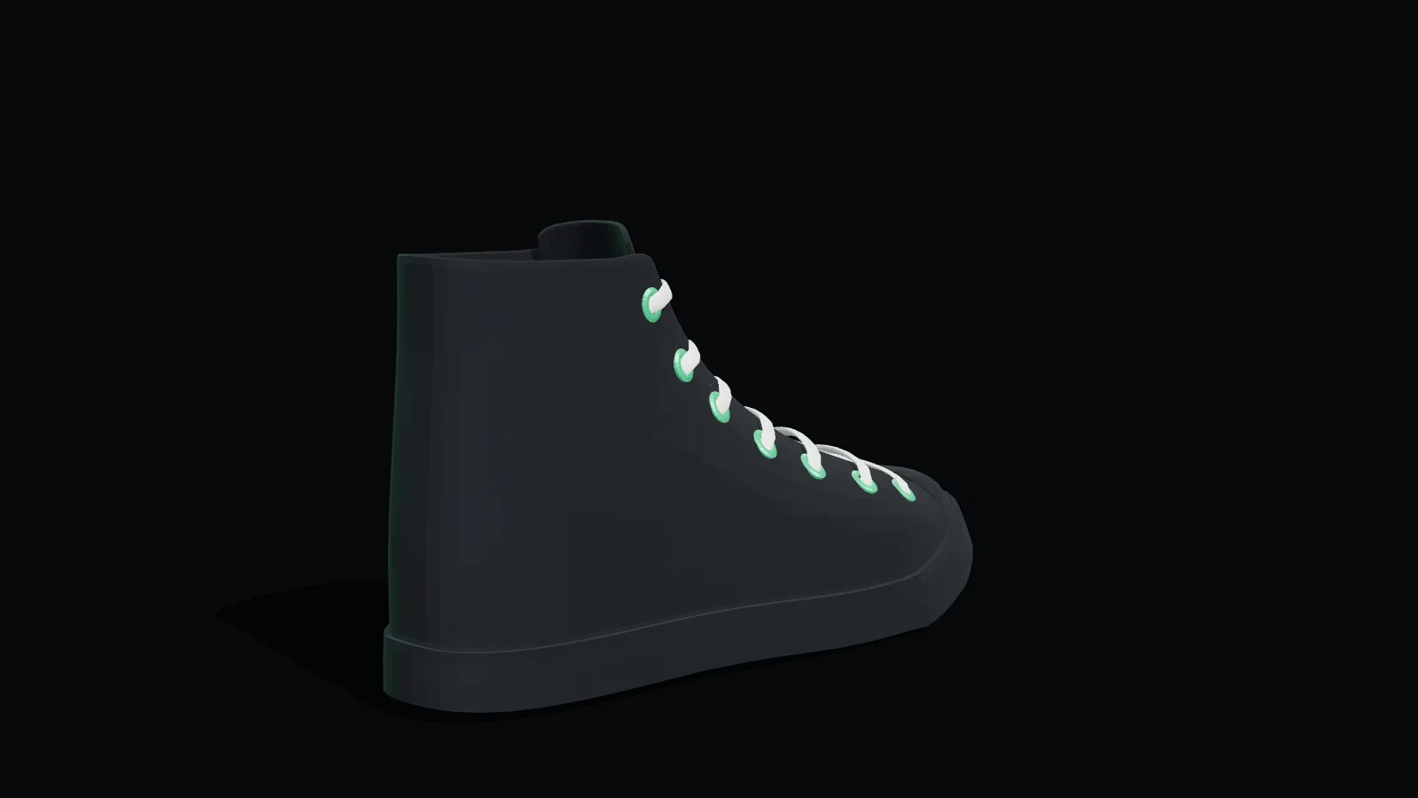 The Aether high-top, three-quarter view, lit against a seamless near-black backdrop.